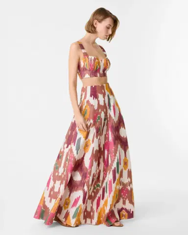 Emporio Sirenuse Kika Skirt in Watercolor Ikat | Thumbnail 8