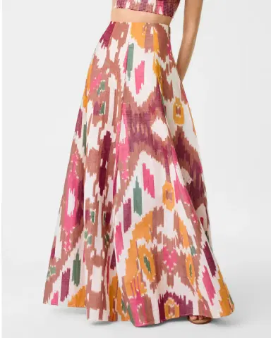 Emporio Sirenuse Kika Skirt in Watercolor Ikat | Thumbnail 9