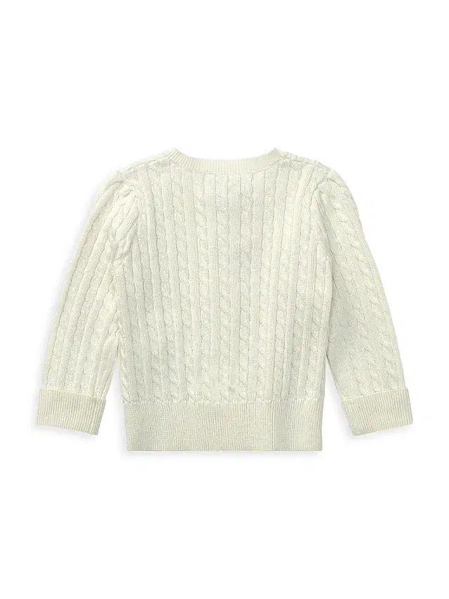 Polo Ralph Lauren Baby Girl's Cable-Knit Cotton Cardigan - Warm White 9 Months