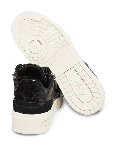 Giuseppe Zanotti Men's GZ Ghost Embossed-Leather Low-Top Sneakers - Nero | Thumbnail 6