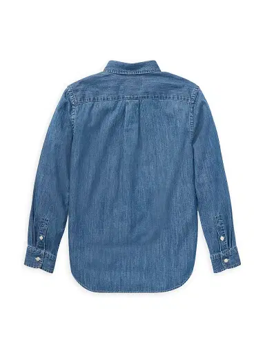 Polo Ralph Lauren Little Boy's & Boy's Chambray Shirt - Dark Blue | Thumbnail 3 Polo Ralph Lauren Little Boy's & Boy's Chambray Shirt - Dark Blue | Thumbnail 3