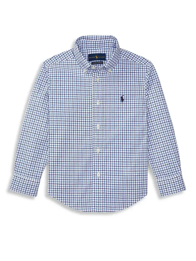 Polo Ralph Lauren Little Boy's Plaid Button-Down Shirt - Blue