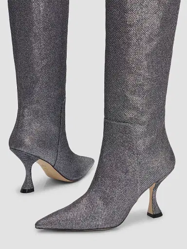 Stuart Weitzman Women's Xcurve 85MM Slouch Boots - Gunmetal | Thumbnail 5