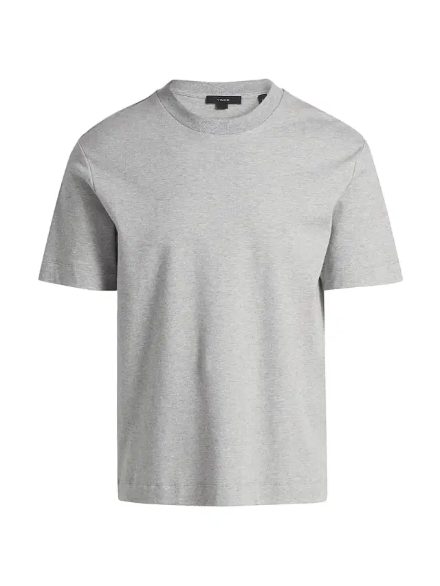 Vince Men's Peached Face Jersey Crewneck T-Shirt - Heather Grey