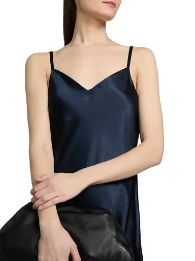 Vince Women's Satin V-Neck Slip Midi-Dress - Coastal | Thumbnail 6