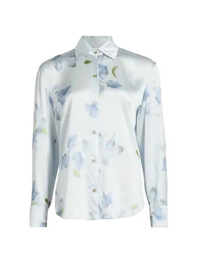 Vince Women's Petal Blur Relaxed Shirt - Soft Grey