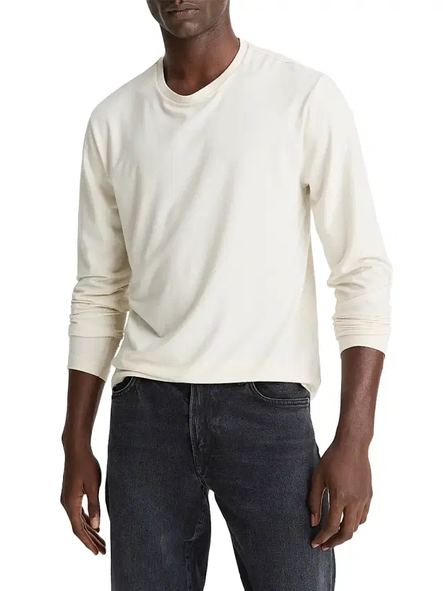 Vince Men's Triblend Jersey Crewneck T-Shirt - Bone