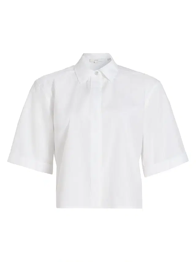Vince Women's Poplin Boxy Shirt - Optic White