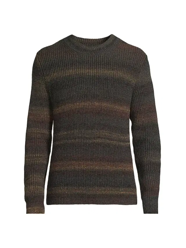 Vince Men's Space-Dye Crewneck Sweater - Black Combo