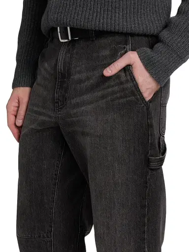 Nili Lotan Men's Carpenter Faded Jeans - Stone Black Wash - Size 36 | Thumbnail 6 Nili Lotan Men's Carpenter Faded Jeans - Stone Black Wash - Size 36 | Thumbnail 6
