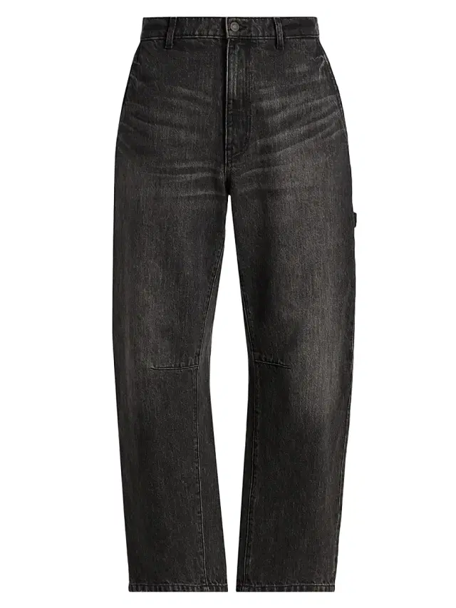 Men's Carpenter Faded Jeans - Stone Black Wash