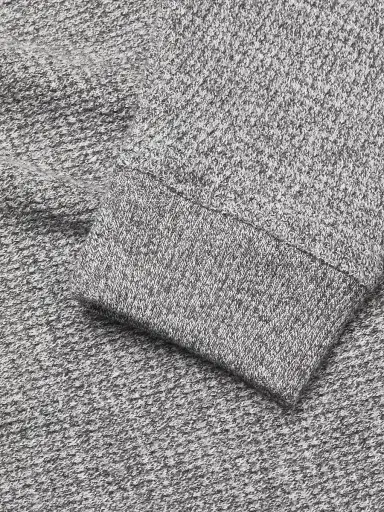 Vince Men's Brushed Waffle-Knit Hoodie - Grey | Thumbnail 6 Vince Men's Brushed Waffle-Knit Hoodie - Grey | Thumbnail 6