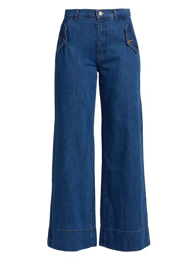 Hudson Jeans Women's James High-Rise Wide-Leg Denim Trousers - Lottery