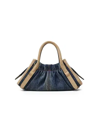 Marc Jacobs Women's Cristina Denim-Suede Satchel - Dark Wash Indigo | Thumbnail 4
