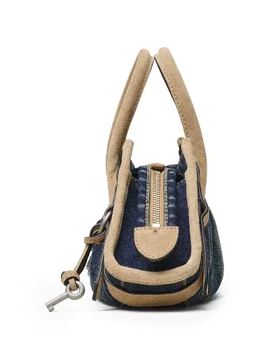 Marc Jacobs Women's Cristina Denim-Suede Satchel - Dark Wash Indigo | Thumbnail 6