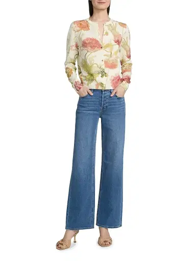 Hudson Jeans Women's Rosie Stretch-Denim Wide-Leg Jeans | Thumbnail 2