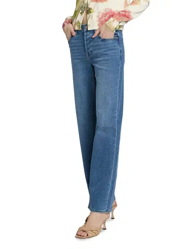 Hudson Jeans Women's Rosie Stretch-Denim Wide-Leg Jeans | Thumbnail 4