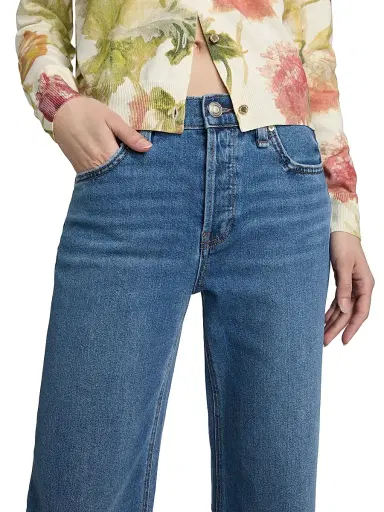 Hudson Jeans Women's Rosie Stretch-Denim Wide-Leg Jeans | Thumbnail 6