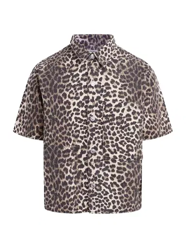 Hudson Jeans Men's Rex Cheetah-Print Denim Shirt - Cheetah - Size XXL | Thumbnail 1 Hudson Jeans Men's Rex Cheetah-Print Denim Shirt - Cheetah - Size XXL | Thumbnail 1