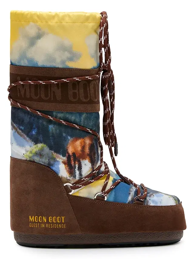 Moon Boot Women's MB x Guest In Residence Icon High Postcard Suede Boots - Cocoa