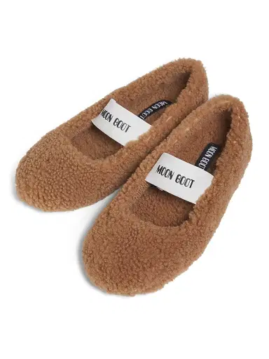 Moon Boot Women's Shearling Ballerina Flats - Cognac | Thumbnail 4 Moon Boot Women's Shearling Ballerina Flats - Cognac | Thumbnail 4