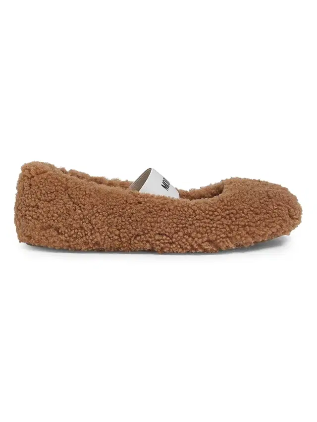 Moon Boot Women's  Shearling Ballerina Flats - Cognac