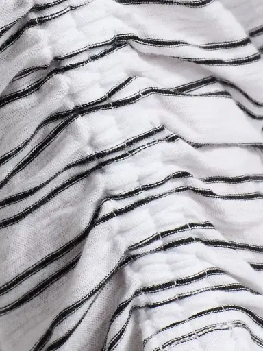 Veronica Beard Women's Waldorf Striped Cotton T-Shirt - Black White - Size XS | Thumbnail 7
