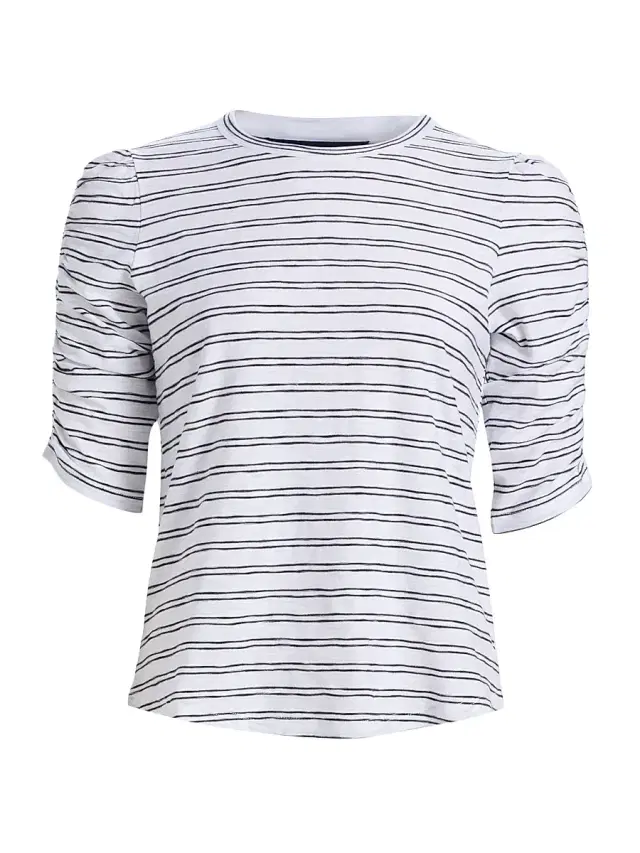 Women's Waldorf Striped Cotton T-Shirt - Black White