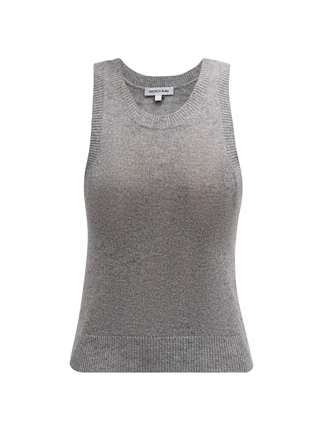 Veronica Beard Women's Jerrel Cashmere Fitted Tank - Grey