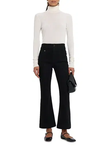 Veronica Beard Women's Carson High-Rise Cropped Regular-Fit Jeans | Thumbnail 2