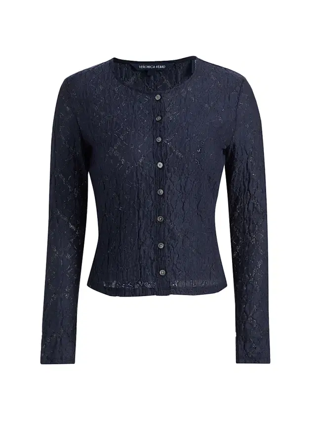 Veronica Beard Women's Gillingham Cotton-Blend Cardigan - Navy