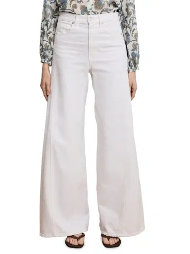 Veronica Beard Women's Vicki Spliced Extra Wide-Leg Jeans | Thumbnail 3 Veronica Beard Women's Vicki Spliced Extra Wide-Leg Jeans | Thumbnail 3