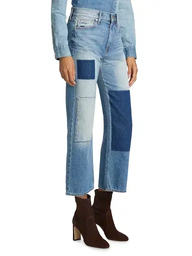 Veronica Beard Women's Dylan Ankle High-Rise Straight Jeans | Thumbnail 4 Veronica Beard Women's Dylan Ankle High-Rise Straight Jeans | Thumbnail 4