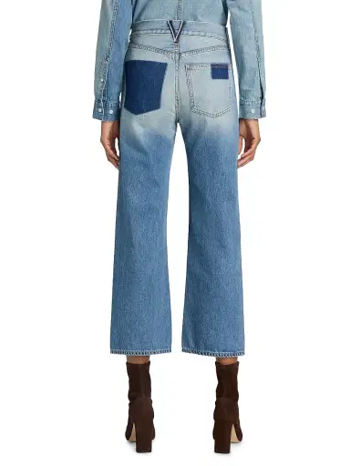 Veronica Beard Women's Dylan Ankle High-Rise Straight Jeans - Time Lapse - Size 30 | Thumbnail 5 Veronica Beard Women's Dylan Ankle High-Rise Straight Jeans - Time Lapse - Size 30 | Thumbnail 5