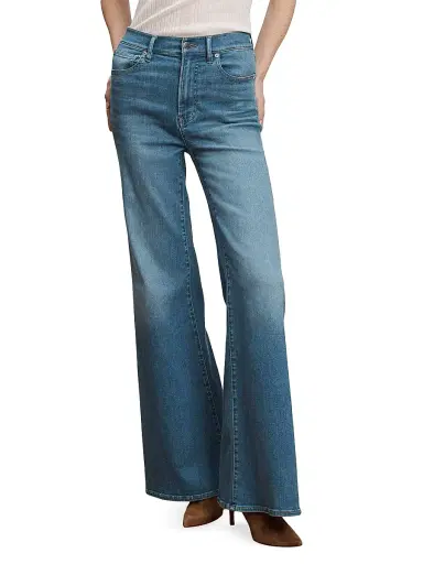 Veronica Beard Women's Joplin High-Rise Wide Flare Jeans - Pool Party - Size 31 | Thumbnail 3