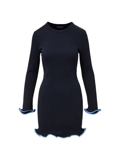 Veronica Beard Women's Baranova Stretch-Cotton Minidress - Navy - Size Large | Thumbnail 1 Veronica Beard Women's Baranova Stretch-Cotton Minidress - Navy - Size Large | Thumbnail 1