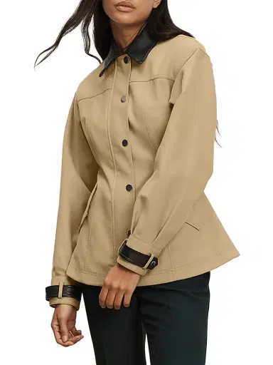 Veronica Beard Women's Talla Cotton Jacket - Sand - Size 8 | Thumbnail 3