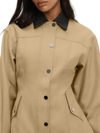 Veronica Beard Women's Talla Cotton Jacket - Sand - Size 8 | Thumbnail 5