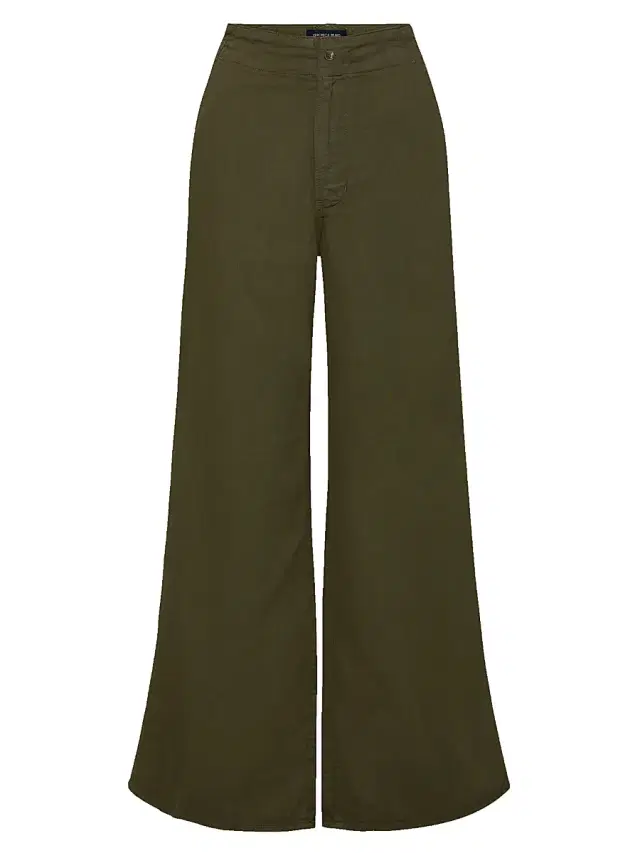 Veronica Beard Women's Kasey Wide-Leg Flat Front Pants - Army