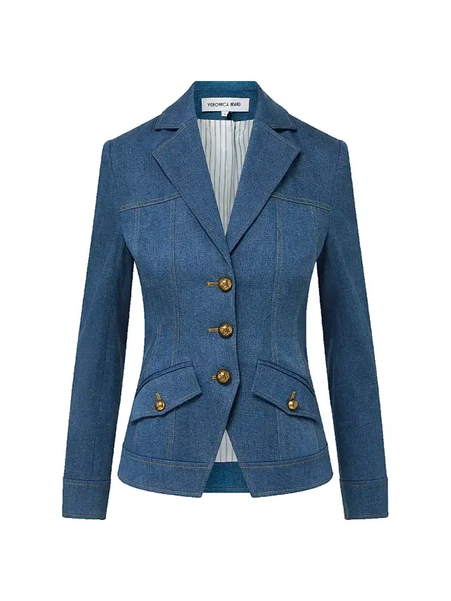 Veronica Beard Women's Randy Dickey Cotton-Blend Denim Jacket - Cosmo