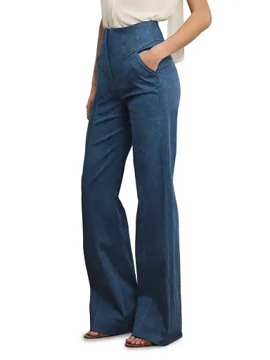 Veronica Beard Women's Frenkle Cotton-Blend Bootcut Pants | Thumbnail 5