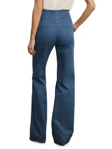 Veronica Beard Women's Frenkle Cotton-Blend Bootcut Pants | Thumbnail 6