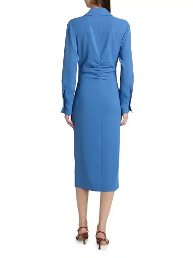 Veronica Beard Women's Loxley Cinched Shirtdress - Blue Coast | Thumbnail 5