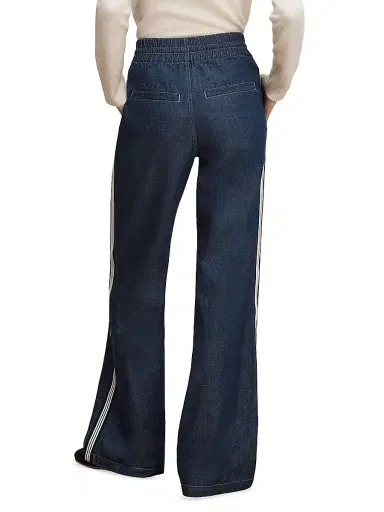 Veronica Beard Women's Taylor High-Rise Wide-Leg Pants - Indigo Rinse | Thumbnail 5