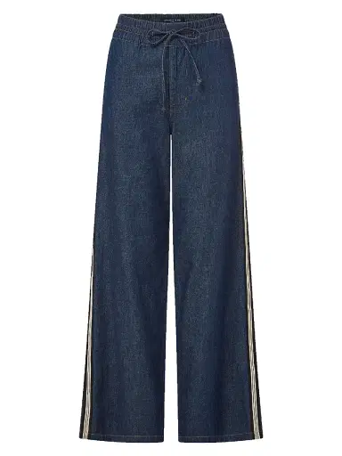 Veronica Beard Women's Taylor High-Rise Wide-Leg Pants - Indigo Rinse | Thumbnail 1
