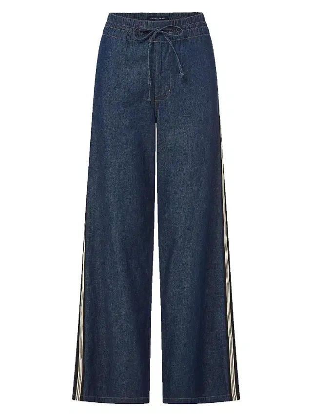 Veronica Beard Women's Taylor High-Rise Wide-Leg Pants - Indigo Rinse