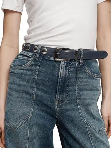 Veronica Beard Women's Arch Studded Leather Belt | Thumbnail 2