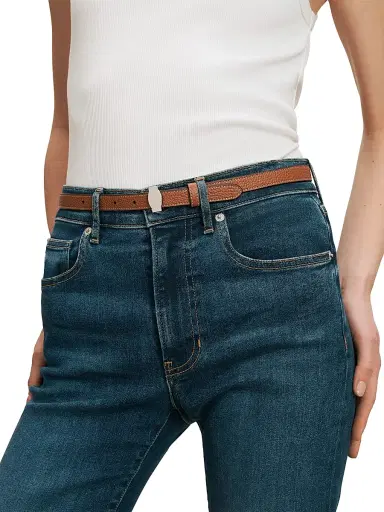 Veronica Beard Women's Dash Leather Belt - Hazelwood | Thumbnail 2 Veronica Beard Women's Dash Leather Belt - Hazelwood | Thumbnail 2