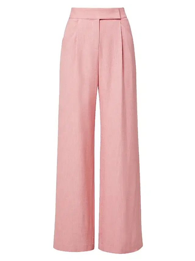 Veronica Beard Women's Marbeau High-Rise Wide-Leg Pants - Petal