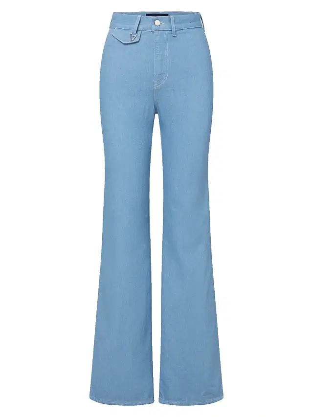 Veronica Beard Women's Crosbie High-Rise Wide-Leg Denim Pants - Bayside